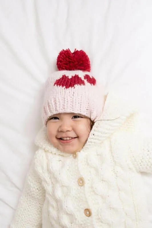 Knit Beanie Hat - Sweetheart