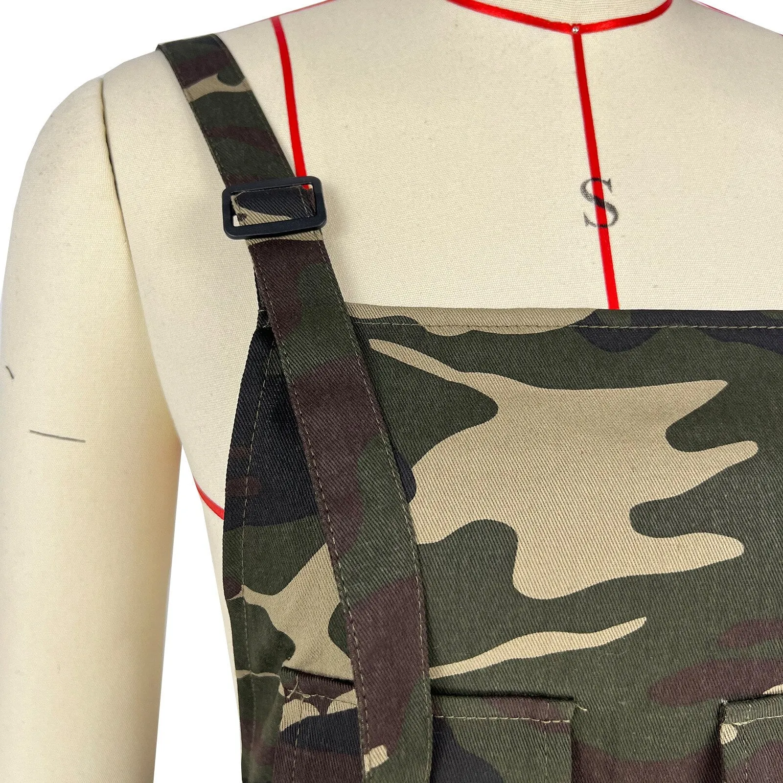 Large Pocket  Camouflage  Overall JumpSuit