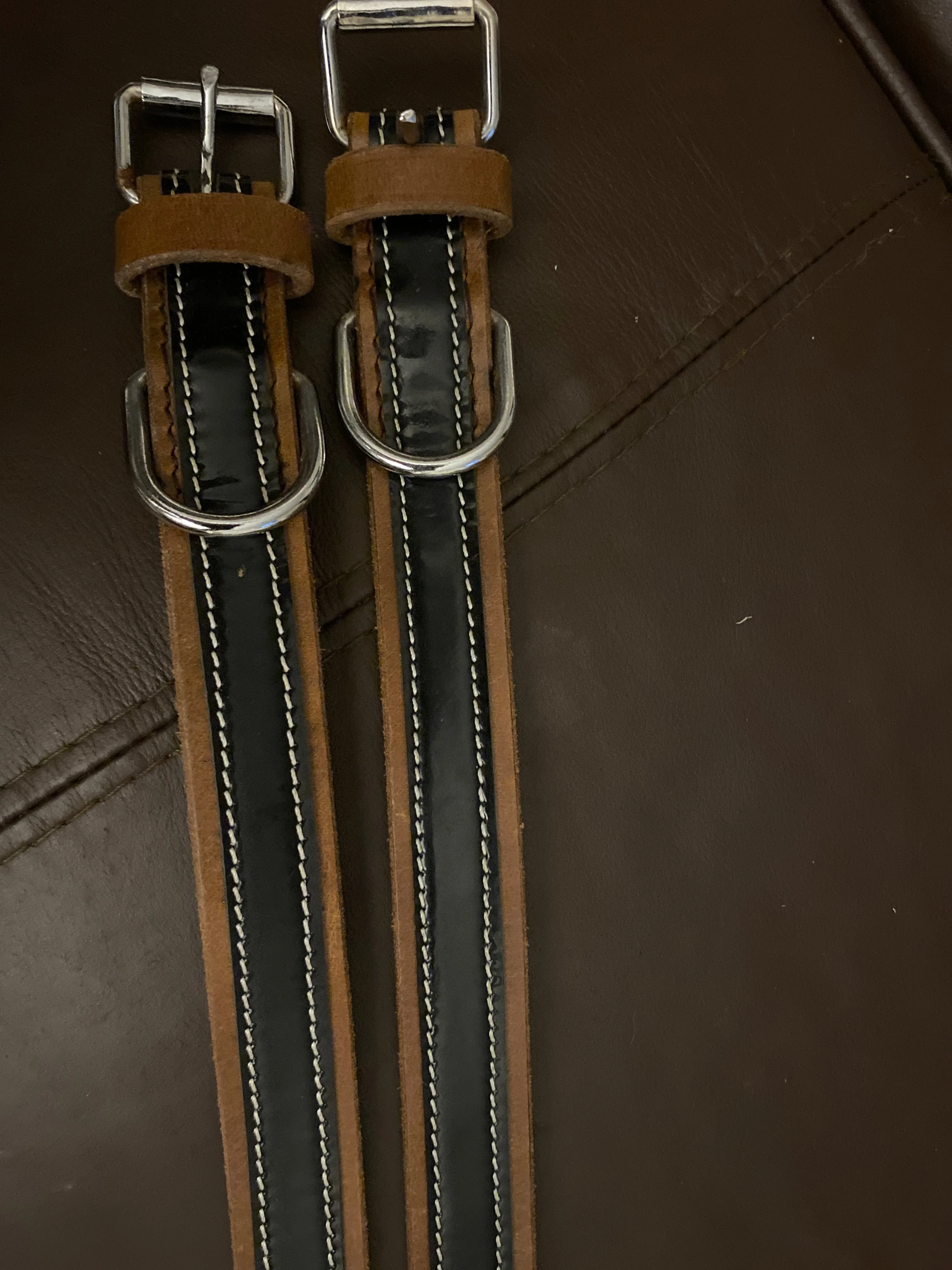 Leather terrier dog collar
