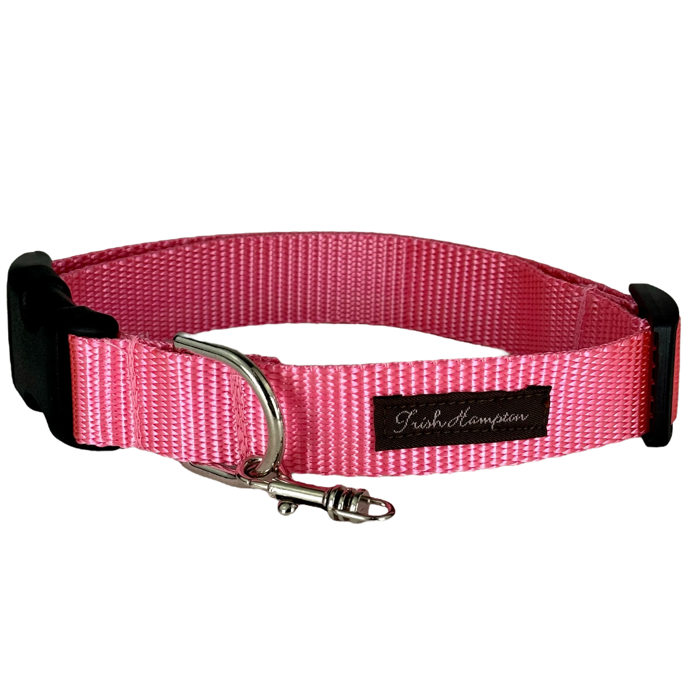 Light Pink Nylon Webbing Dog Collar - 806