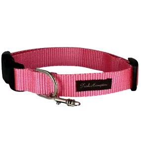 Light Pink Nylon Webbing Dog Collar - 806