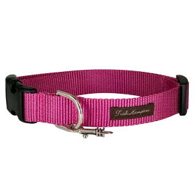Mauve/Rose Nylon Webbing Dog Collar - 800