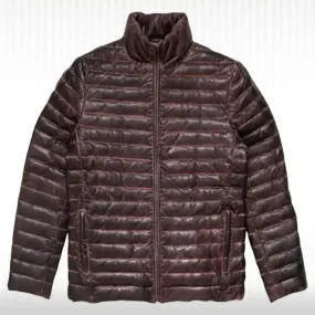 Men's Genuine Sheepskin Leather Puffer Jacket