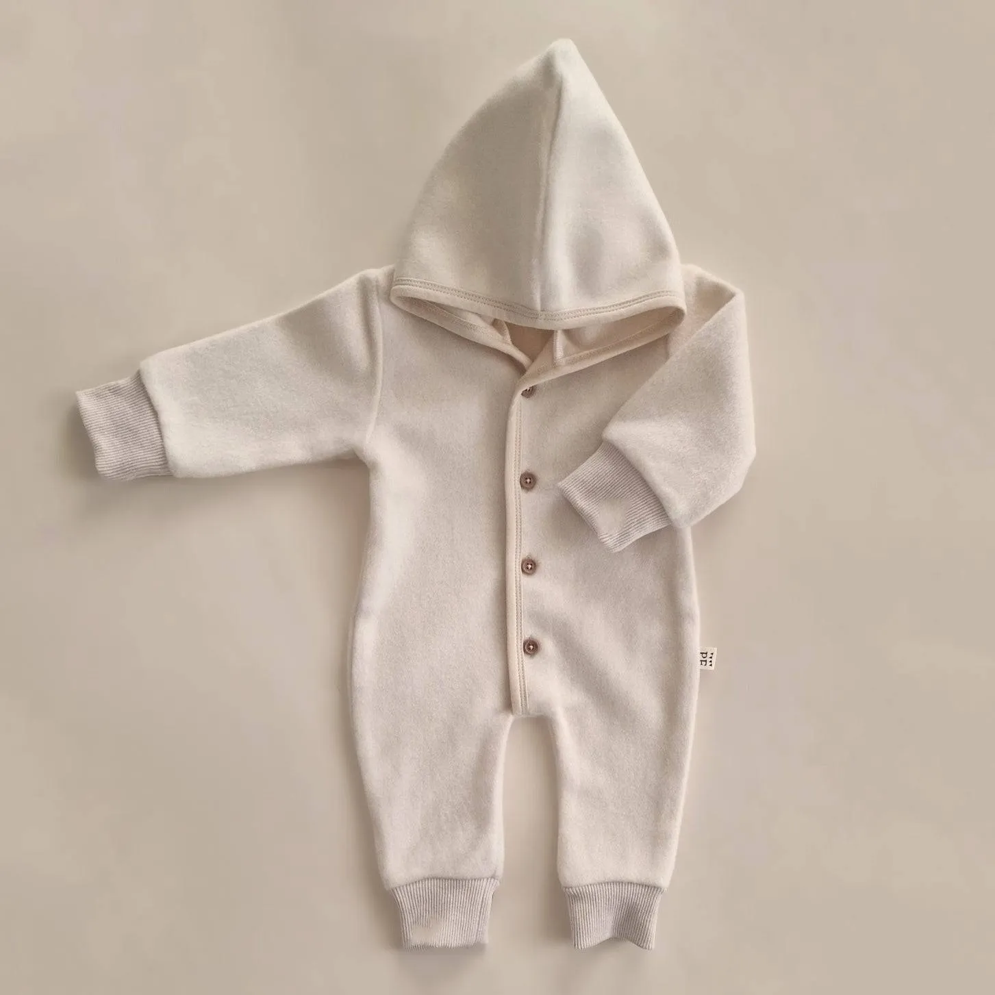 Merino Wool Fleece Overall - Natural