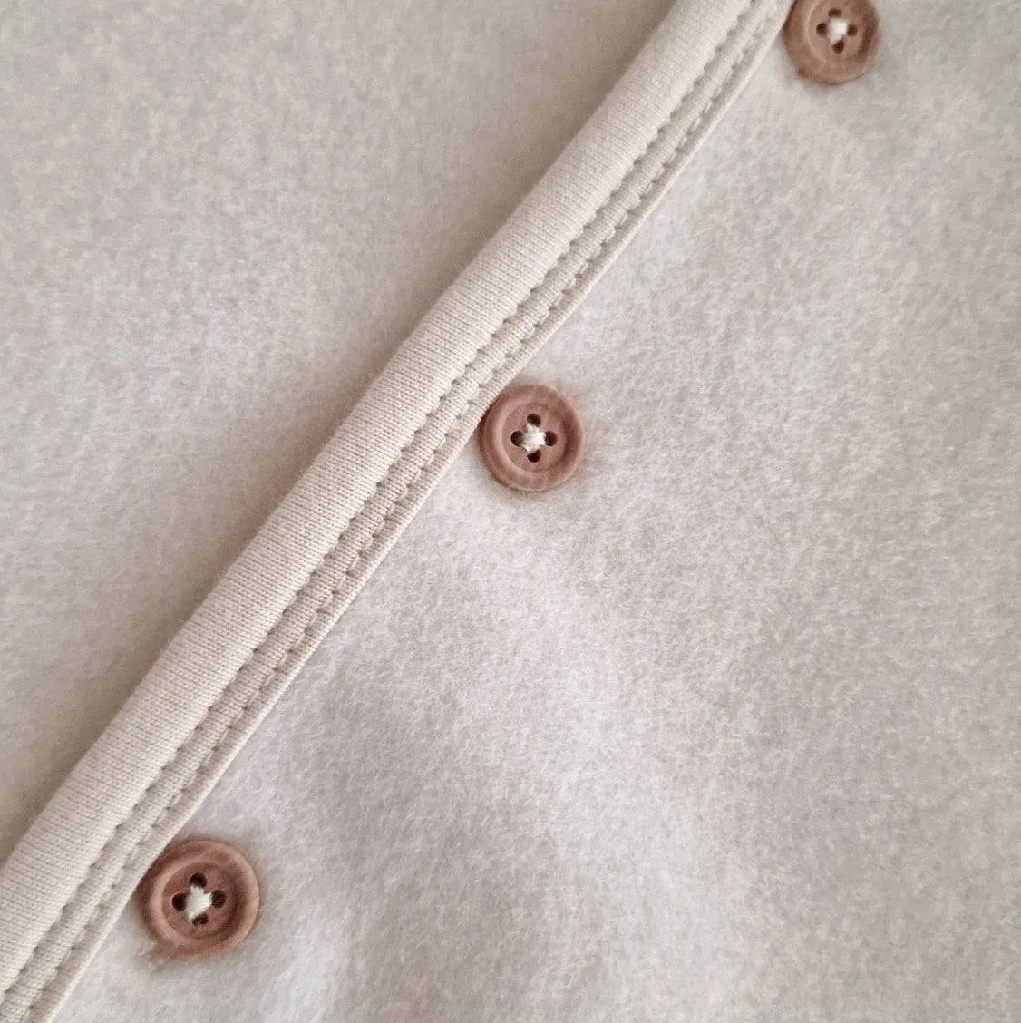 Merino Wool Fleece Overall - Natural