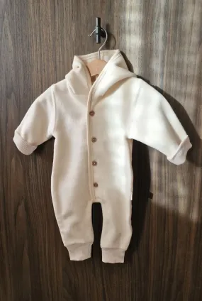 Merino Wool Fleece Overall - Natural