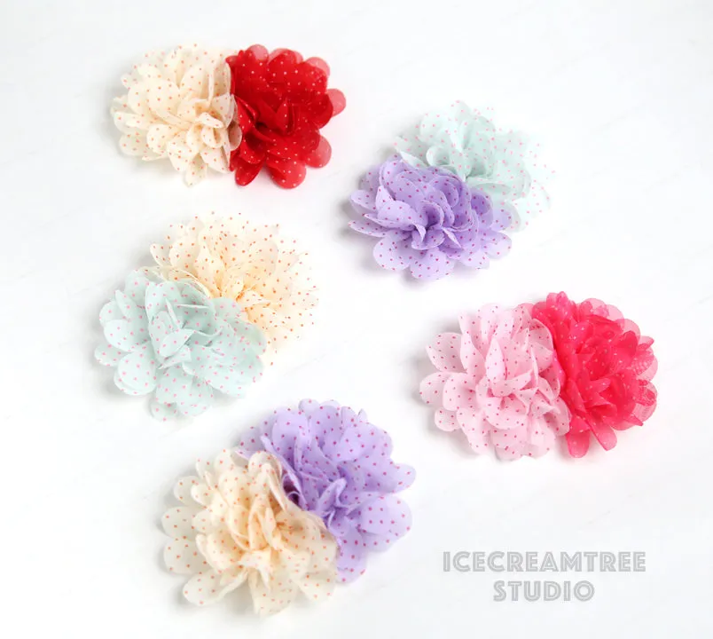 Mint Lavender Double Bloom Flower Collar Slide On - Large Flower Collar Accessory