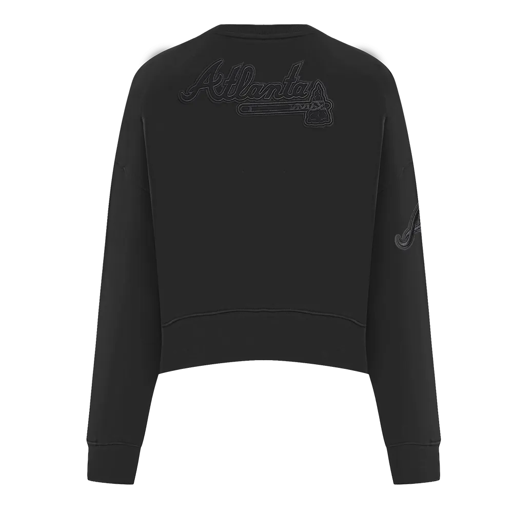 MLB ATLANTA BRAVES NEUTRAL WOMEN'S CREWNECK (BLACK)