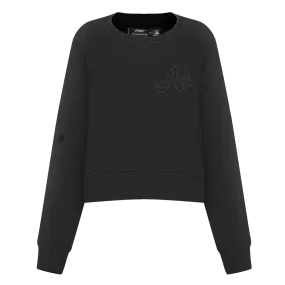 MLB ATLANTA BRAVES NEUTRAL WOMEN'S CREWNECK (BLACK)