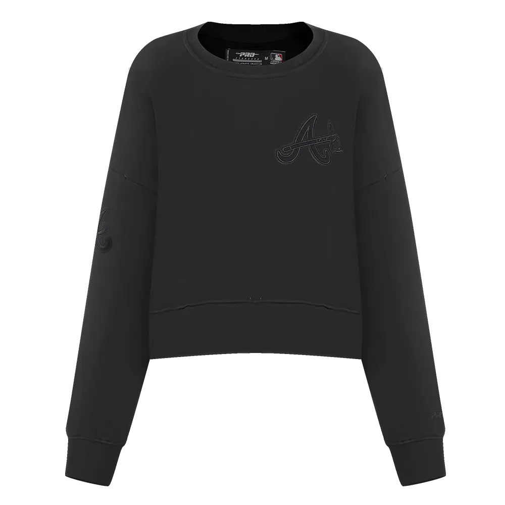 MLB ATLANTA BRAVES NEUTRAL WOMEN'S CREWNECK (BLACK)