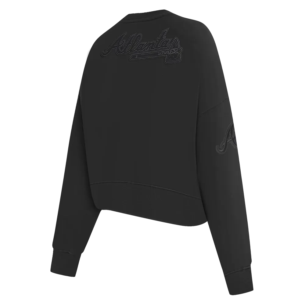 MLB ATLANTA BRAVES NEUTRAL WOMEN'S CREWNECK (BLACK)
