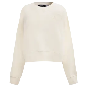 MLB CINCINNATI REDS NEUTRAL WOMEN'S FLC CREWNECK (EGGSHELL)