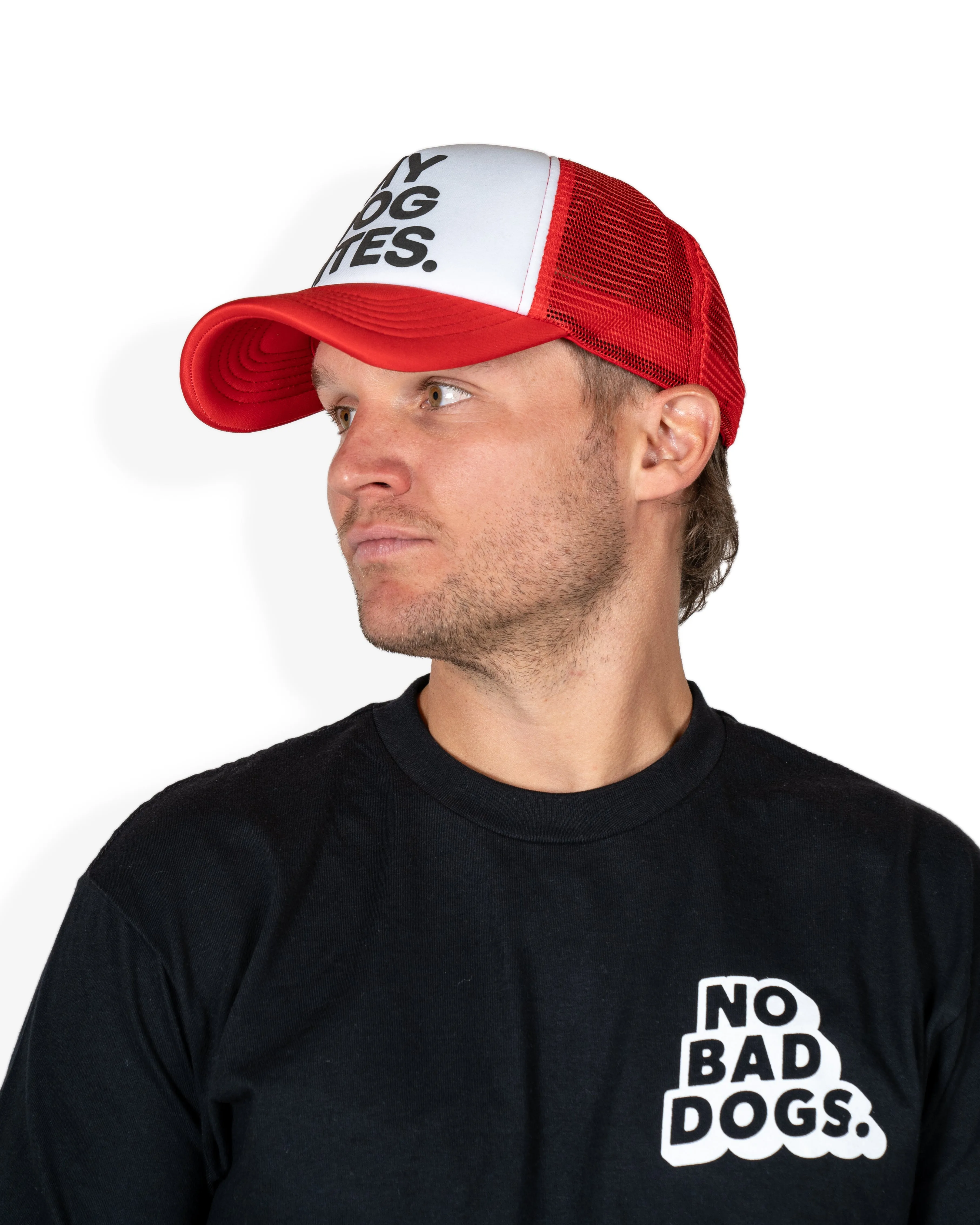 My Dog Bites Trucker Hat