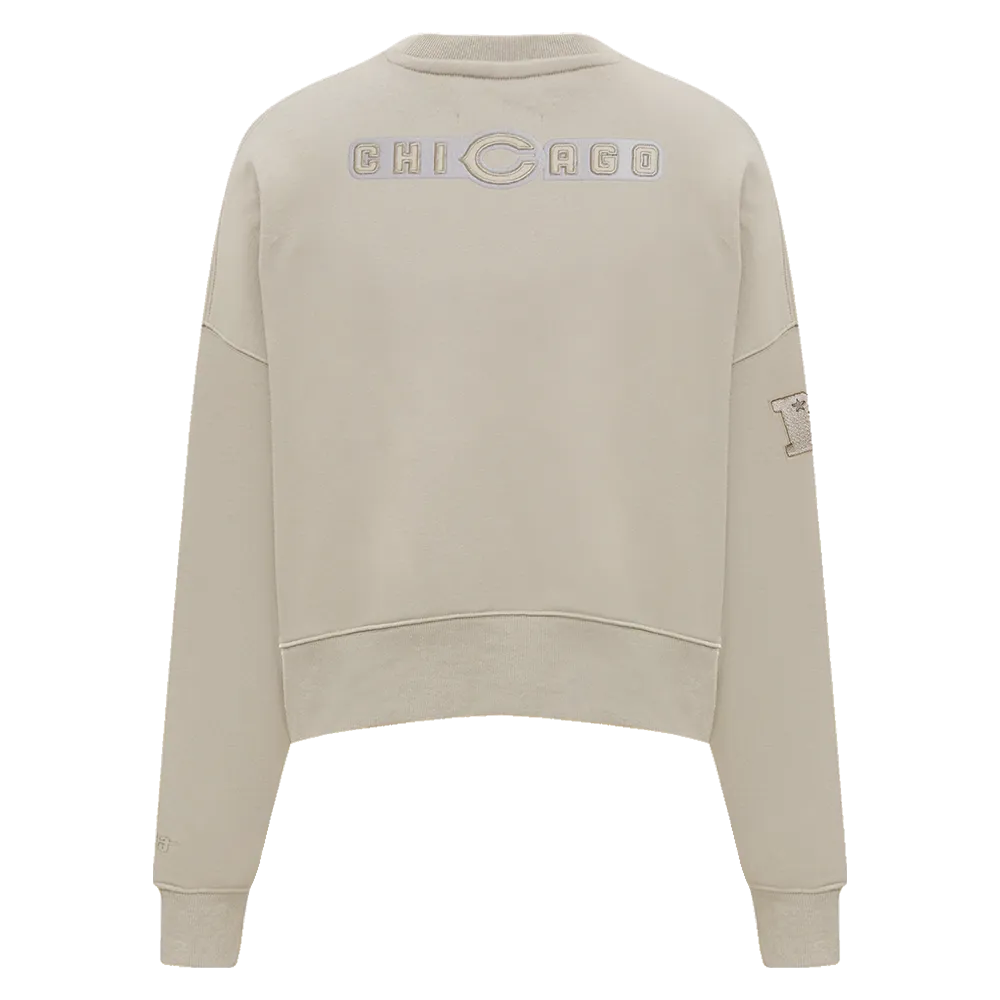 NFL CHICAGO BEARS NEUTRAL WOMEN'S CREWNECK (TAUPE)