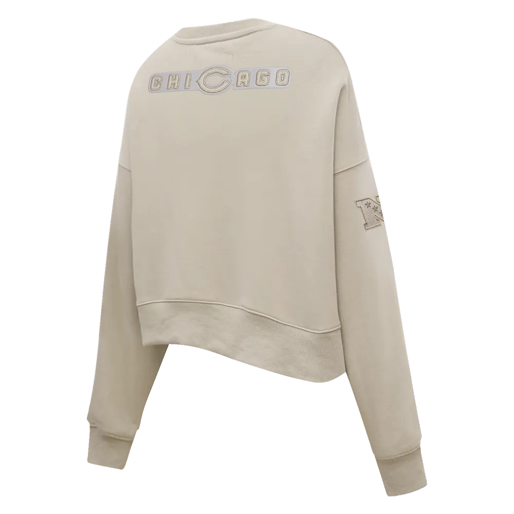 NFL CHICAGO BEARS NEUTRAL WOMEN'S CREWNECK (TAUPE)