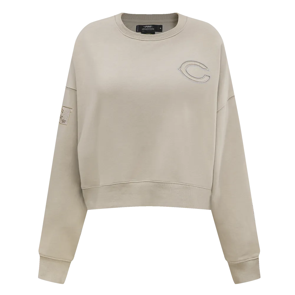 NFL CHICAGO BEARS NEUTRAL WOMEN'S CREWNECK (TAUPE)