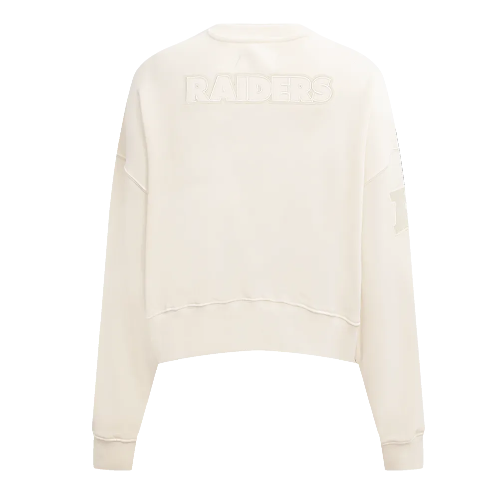 NFL LAS VEGAS RAIDERS NEUTRAL WOMEN'S CREWNECK (EGGSHELL)