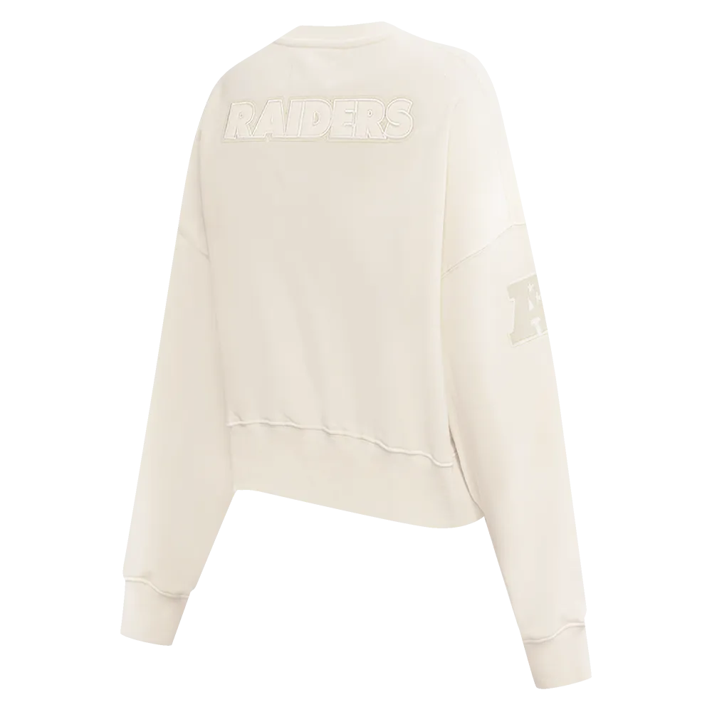 NFL LAS VEGAS RAIDERS NEUTRAL WOMEN'S CREWNECK (EGGSHELL)