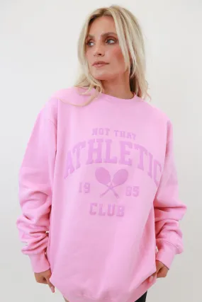 Not That Athletic Club™ Oversized Crewneck - Pink