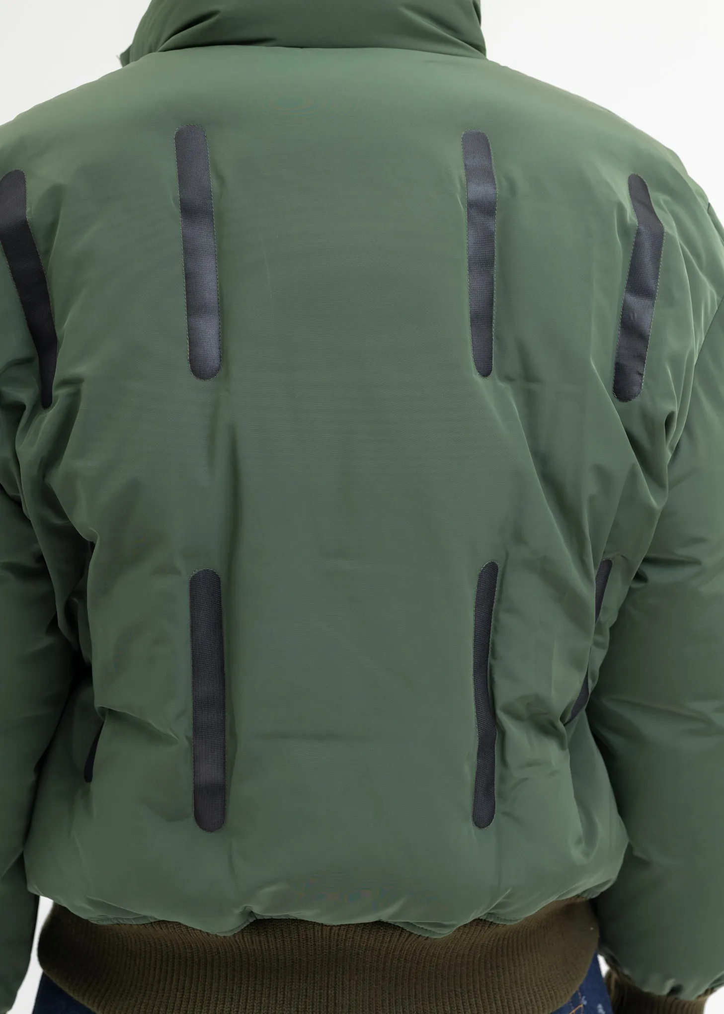 OLIVE SEAM-SEALED DOUBLE FLIGHT JACKET