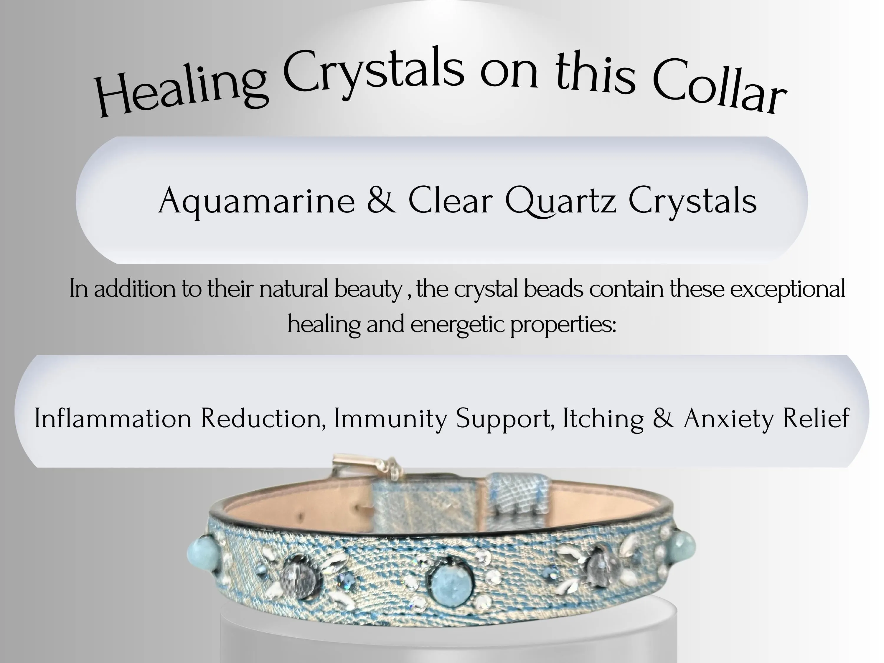 Overall Well-being - Crystal Healing Collar - Denim Swirl OW101