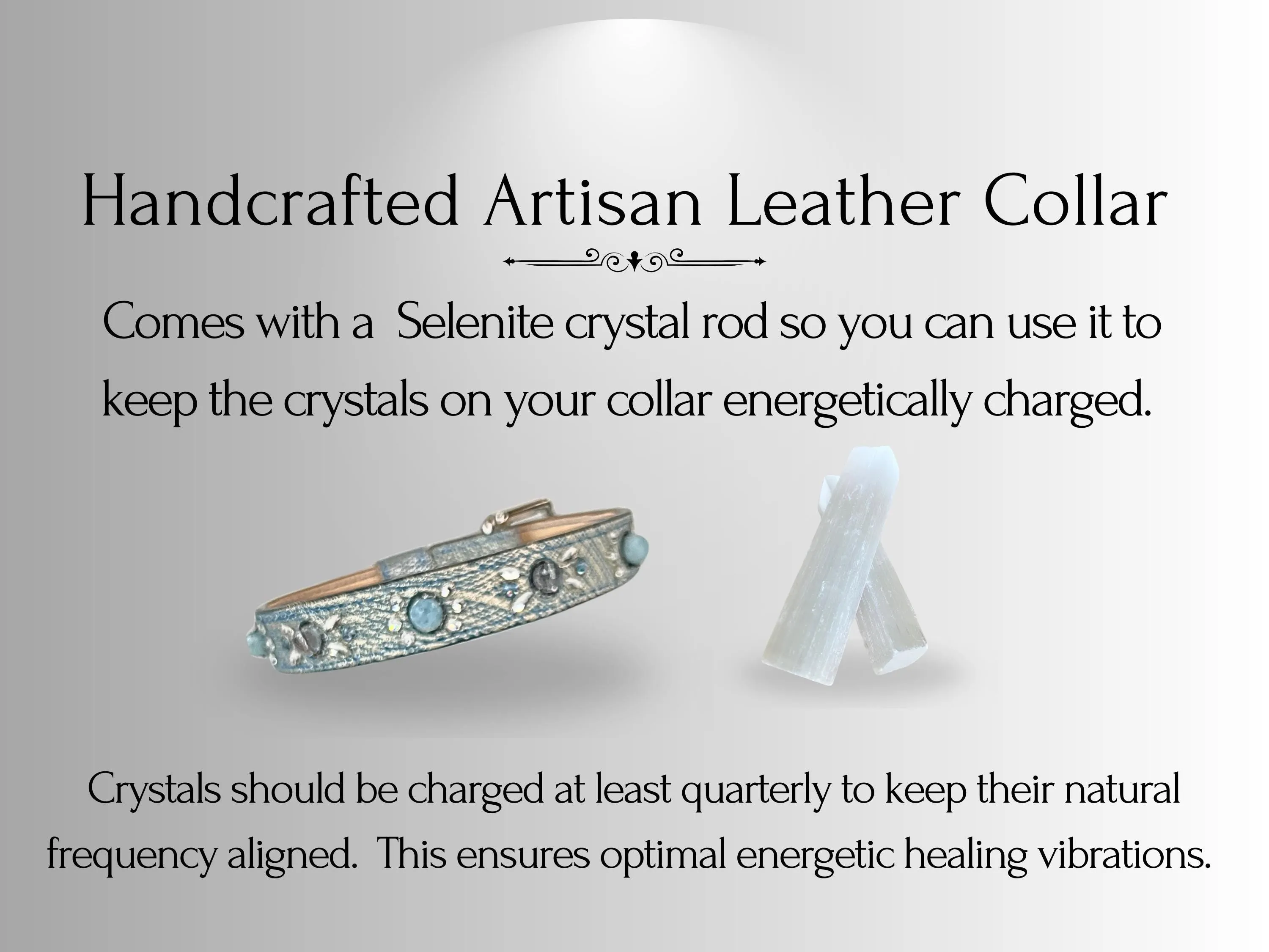 Overall Well-being - Crystal Healing Collar - Denim Swirl OW101