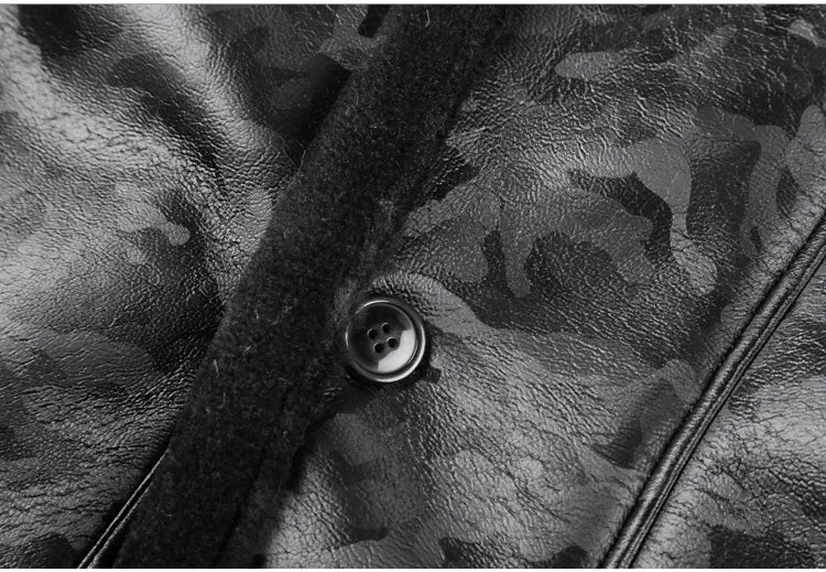 Padrone Luxury Leather Lamb Wool Jacket