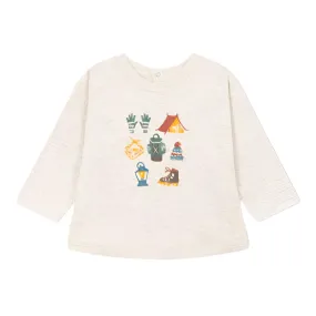 Petit Bateau Long Sleeve Top - Camping - Oatmeal