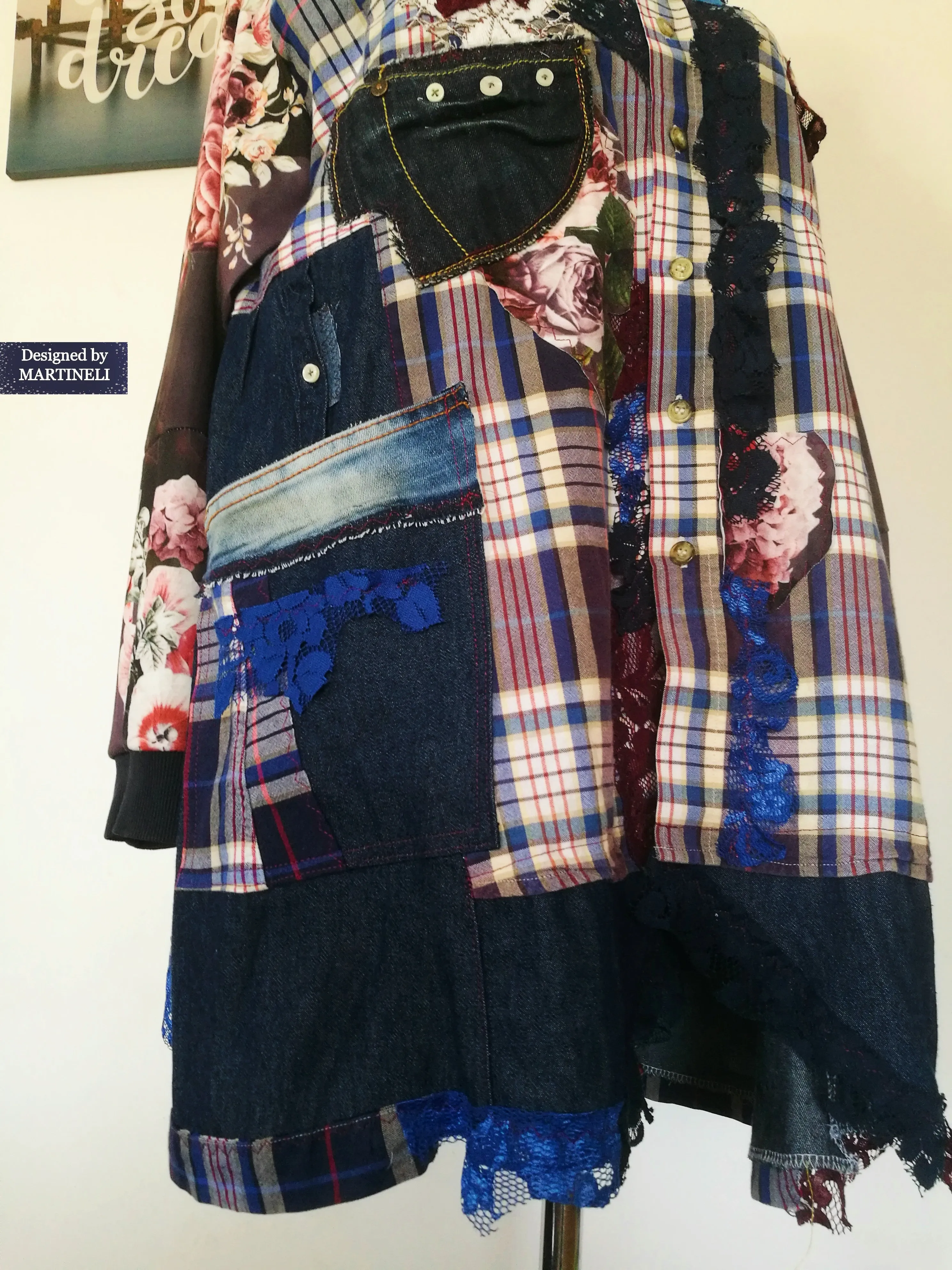 Plus Size Denim Shirt Dress 3XL Boho Style Jacket Dress