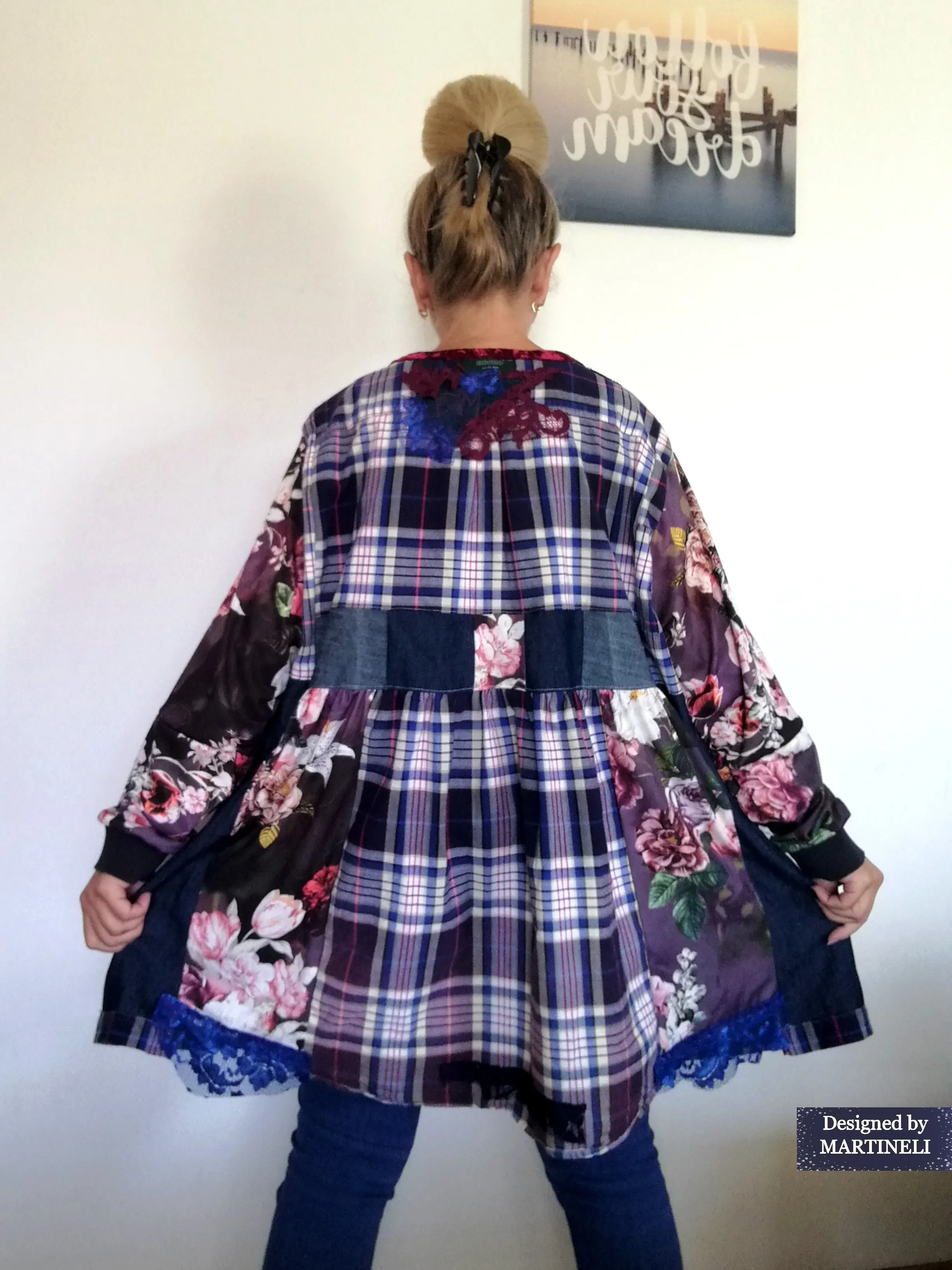 Plus Size Denim Shirt Dress 3XL Boho Style Jacket Dress