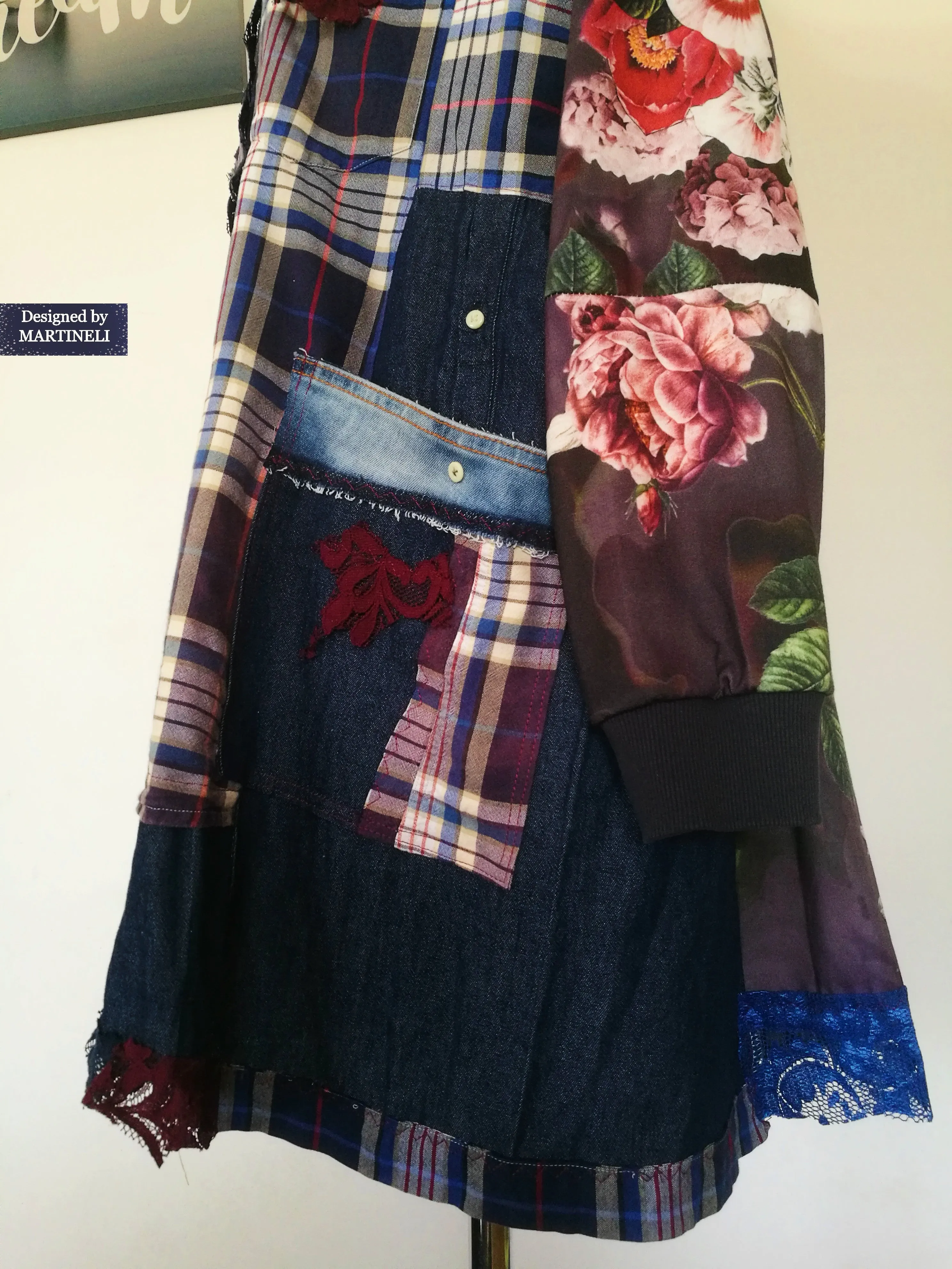 Plus Size Denim Shirt Dress 3XL Boho Style Jacket Dress