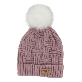 Plush Lined Knit Pom Hat | Blush