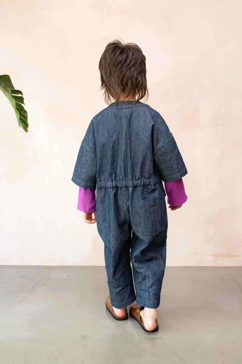 RAE OVERALL DENIM - 4y