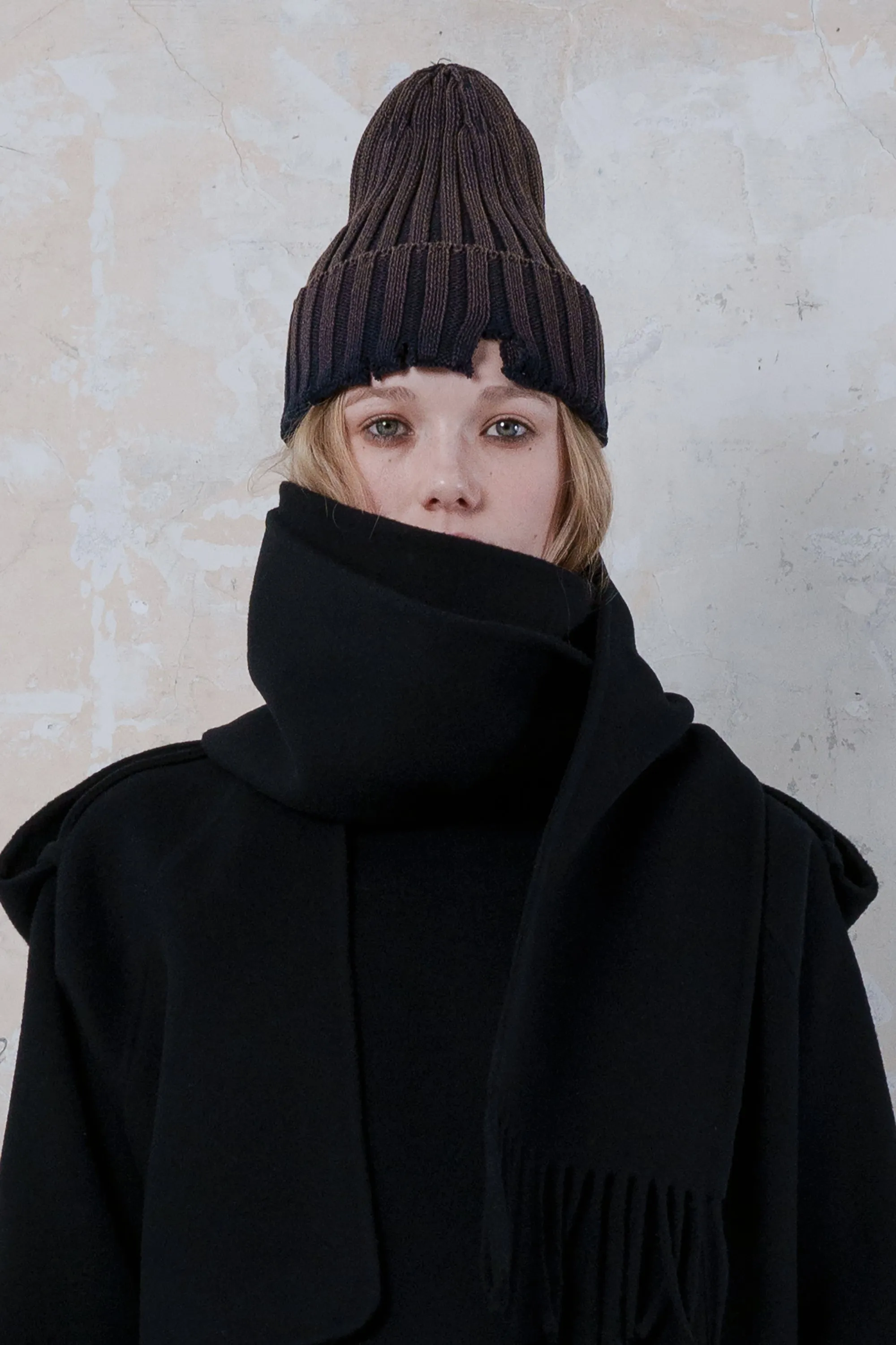 Ribbed knit beanie