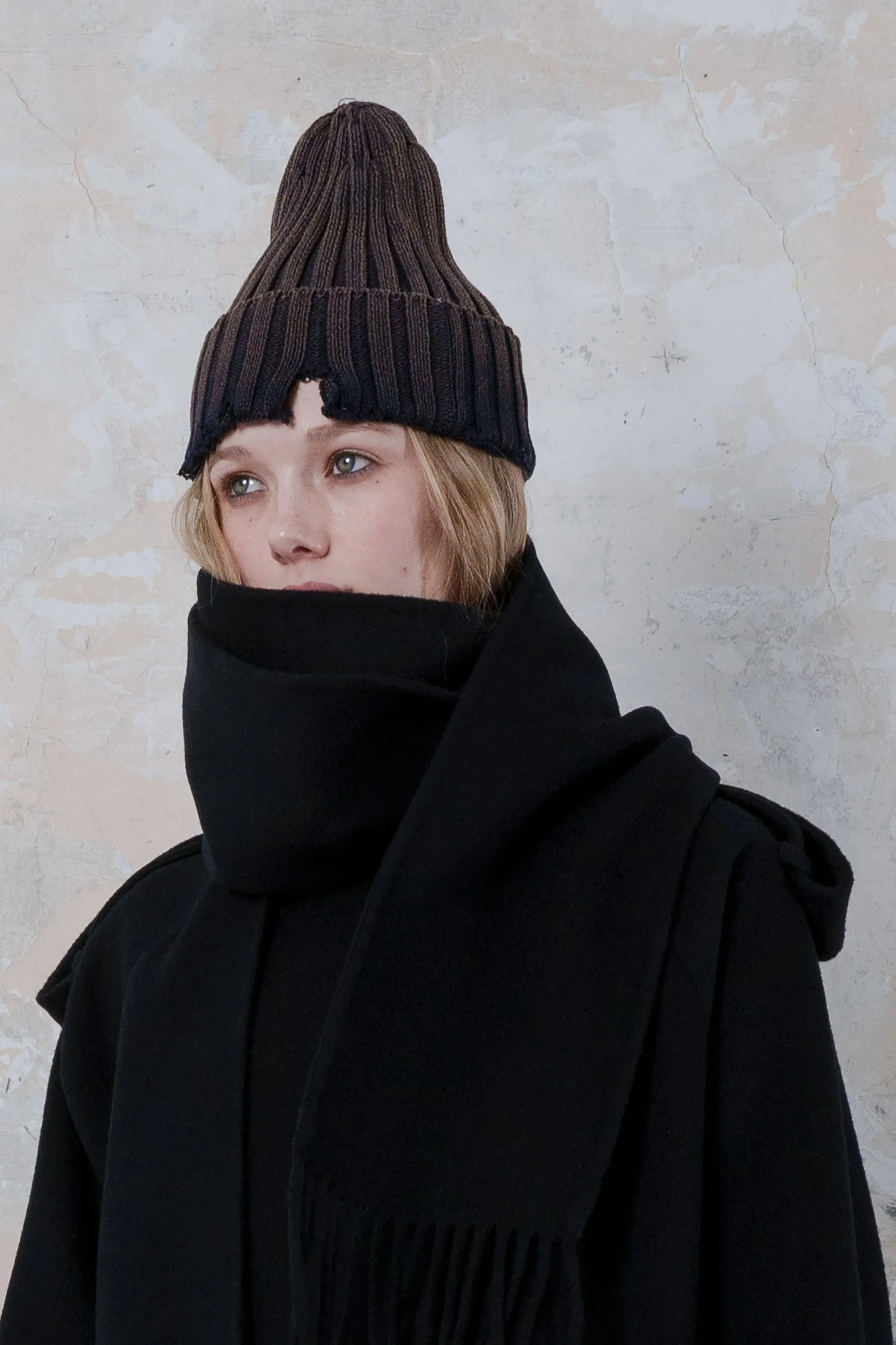 Ribbed knit beanie