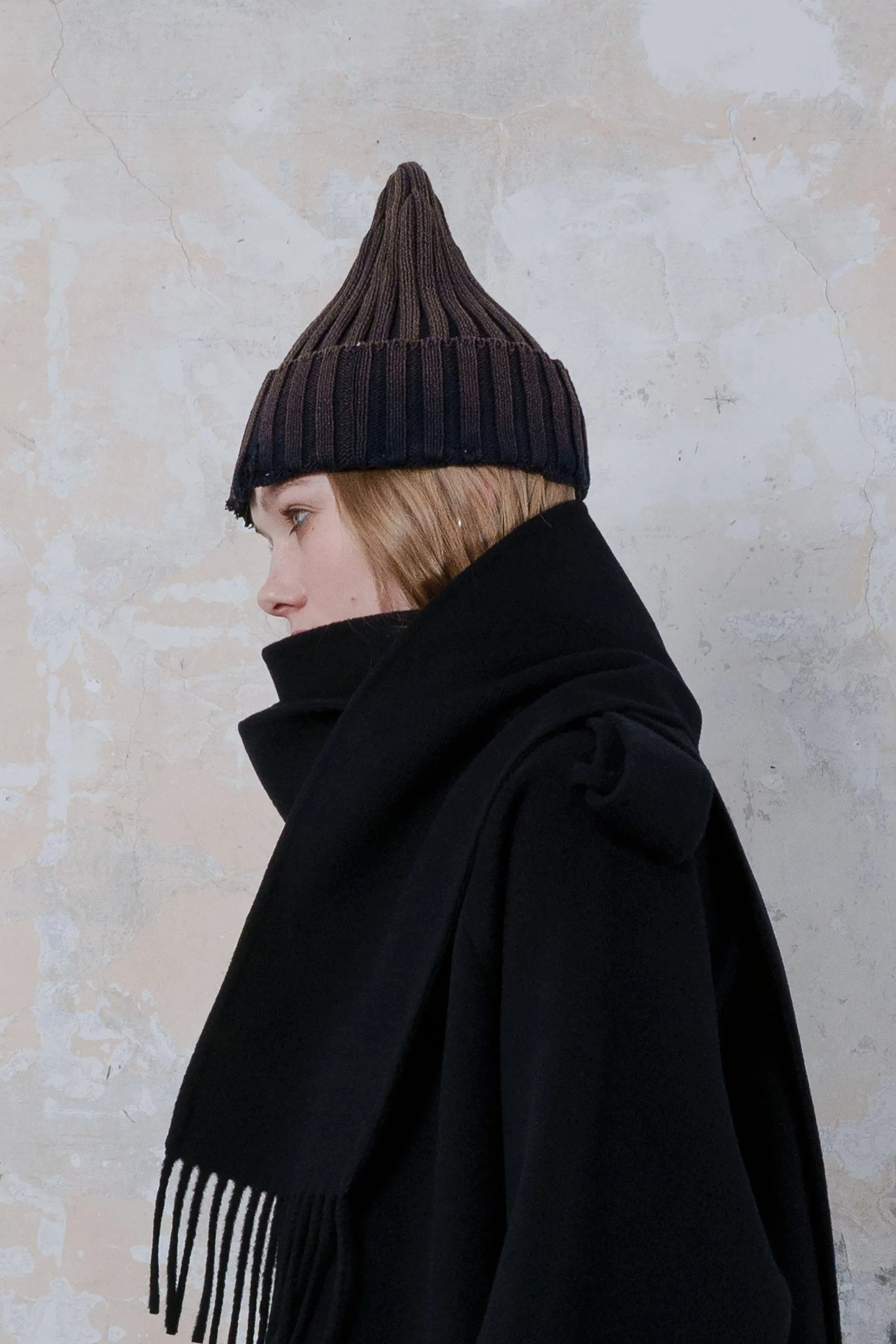 Ribbed knit beanie