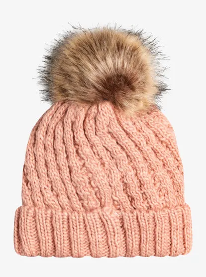 Roxy Girl Knit PomPom Beanie