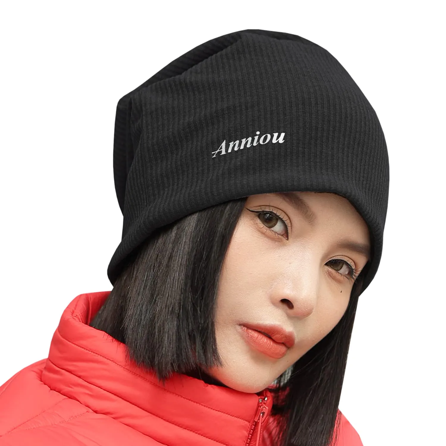 Sidiou Group Wholesale Winter Casual Knit Hats Pullover Fleece Lining And Thin Soft Warm Striped Knitted Hat For Men Women Slouch Beanie Hat