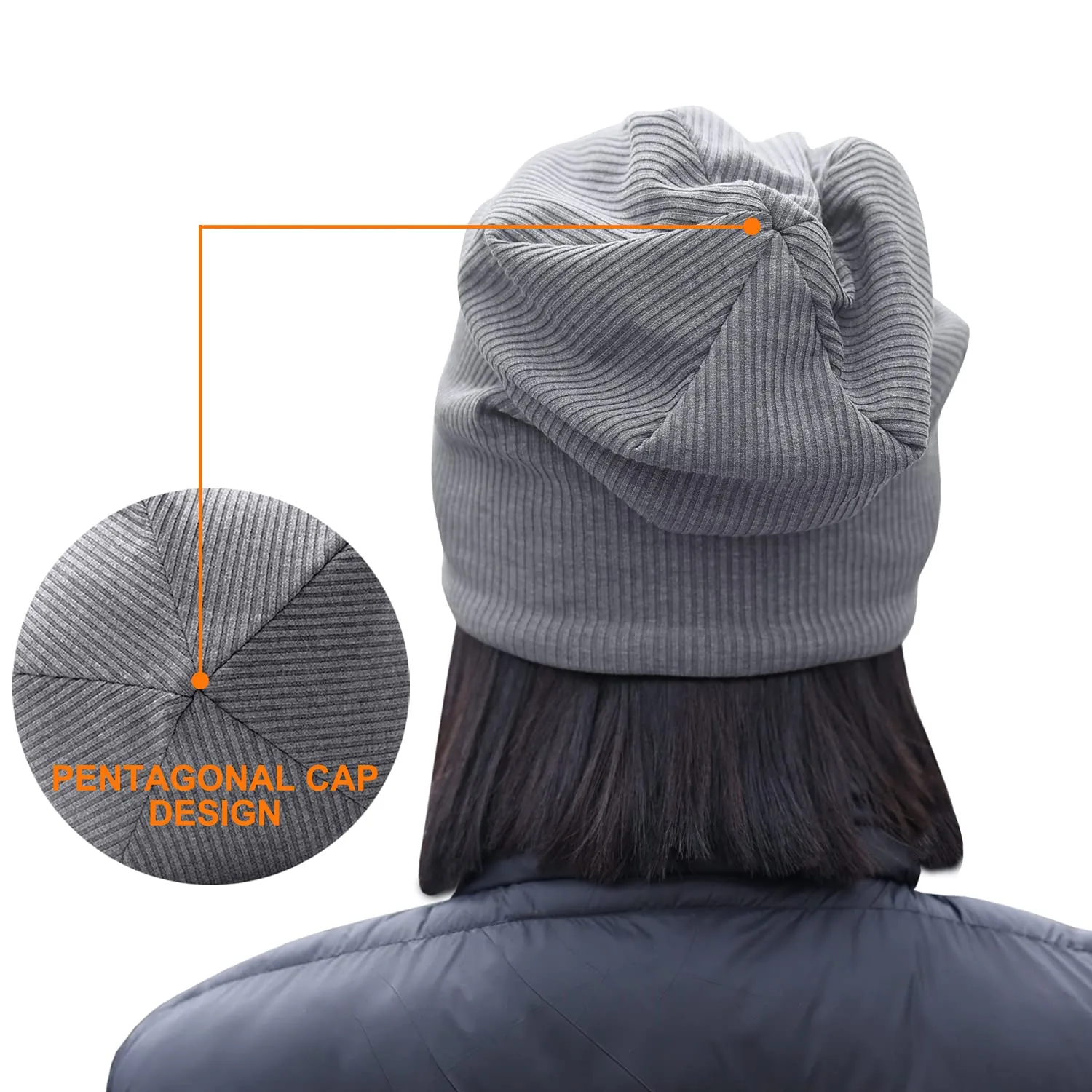 Sidiou Group Wholesale Winter Casual Knit Hats Pullover Fleece Lining And Thin Soft Warm Striped Knitted Hat For Men Women Slouch Beanie Hat