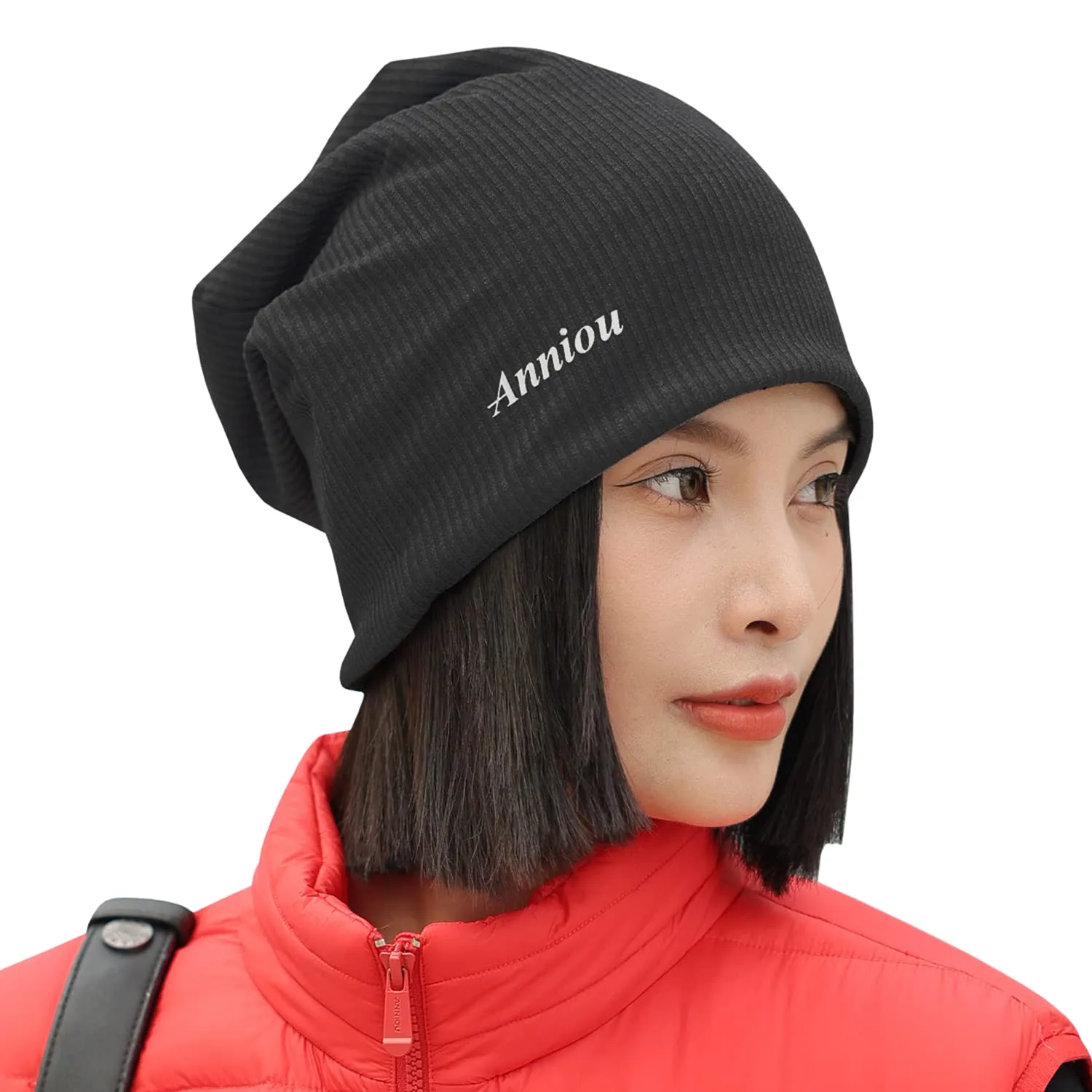 Sidiou Group Wholesale Winter Casual Knit Hats Pullover Fleece Lining And Thin Soft Warm Striped Knitted Hat For Men Women Slouch Beanie Hat