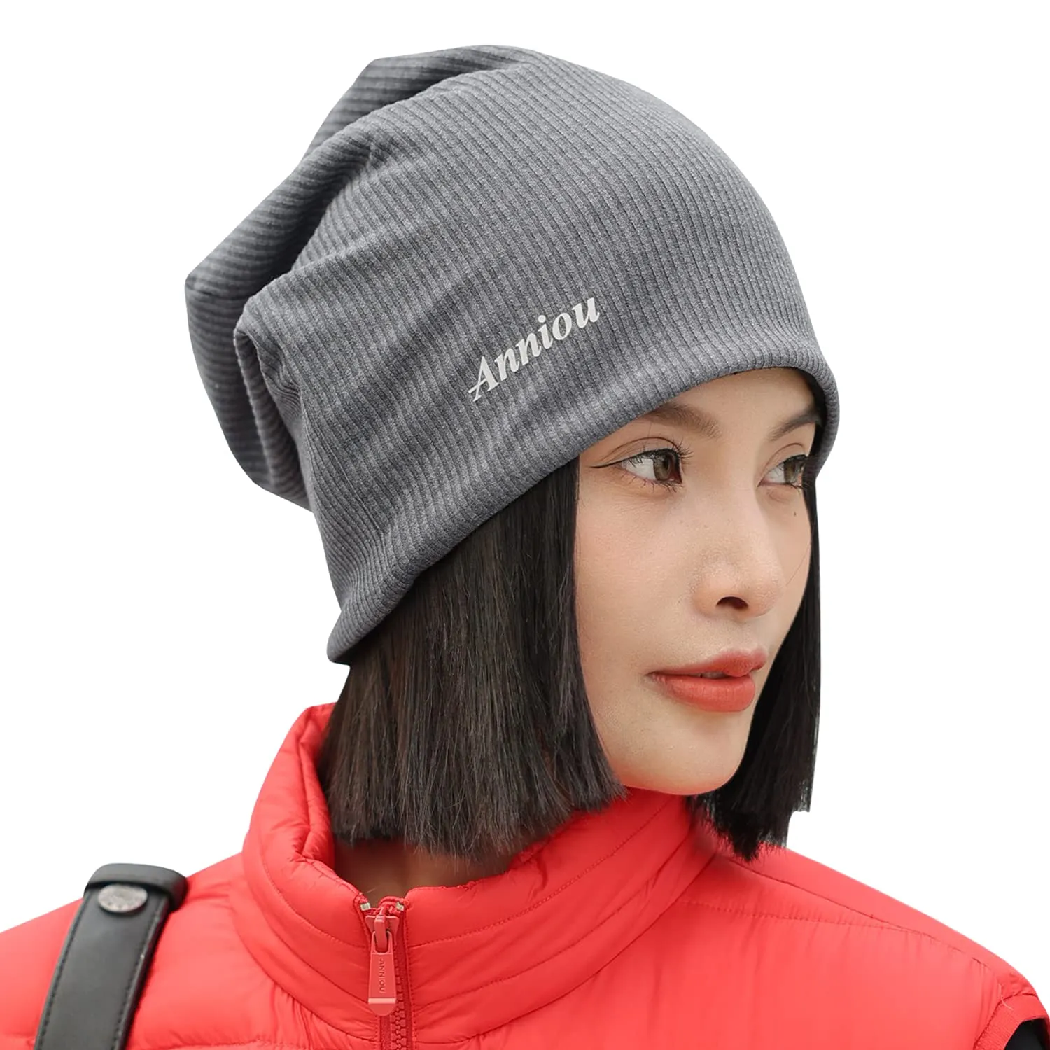 Sidiou Group Wholesale Winter Casual Knit Hats Pullover Fleece Lining And Thin Soft Warm Striped Knitted Hat For Men Women Slouch Beanie Hat