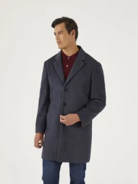 Skopes Blue WOOL BLEND TWILL  Overcoat