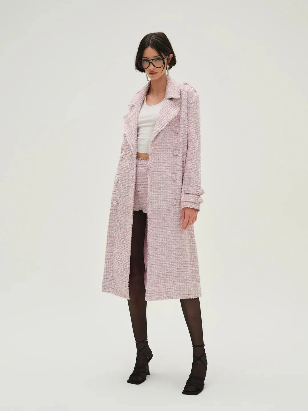 Strawberry Cream Tweed Coat