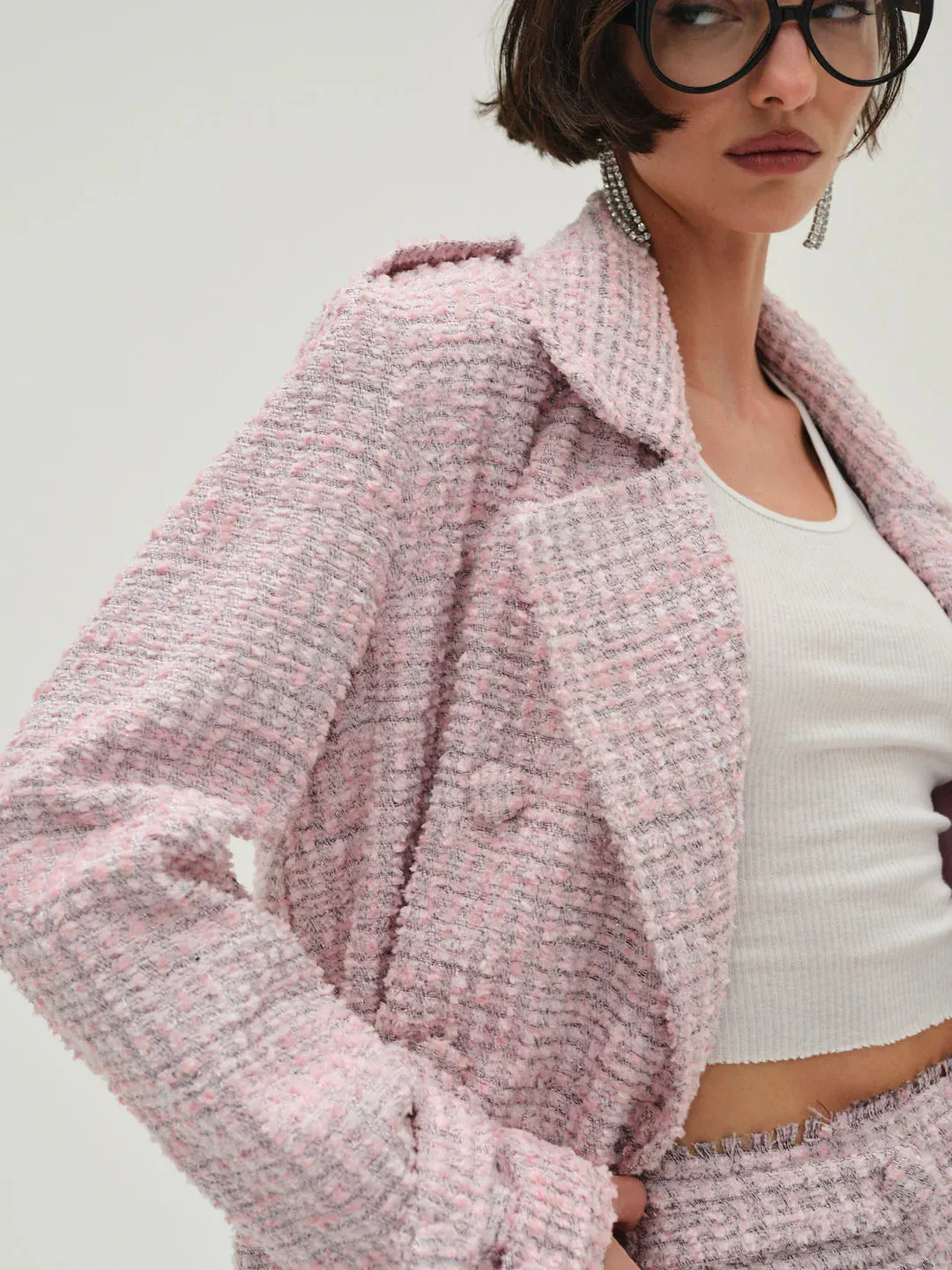 Strawberry Cream Tweed Coat