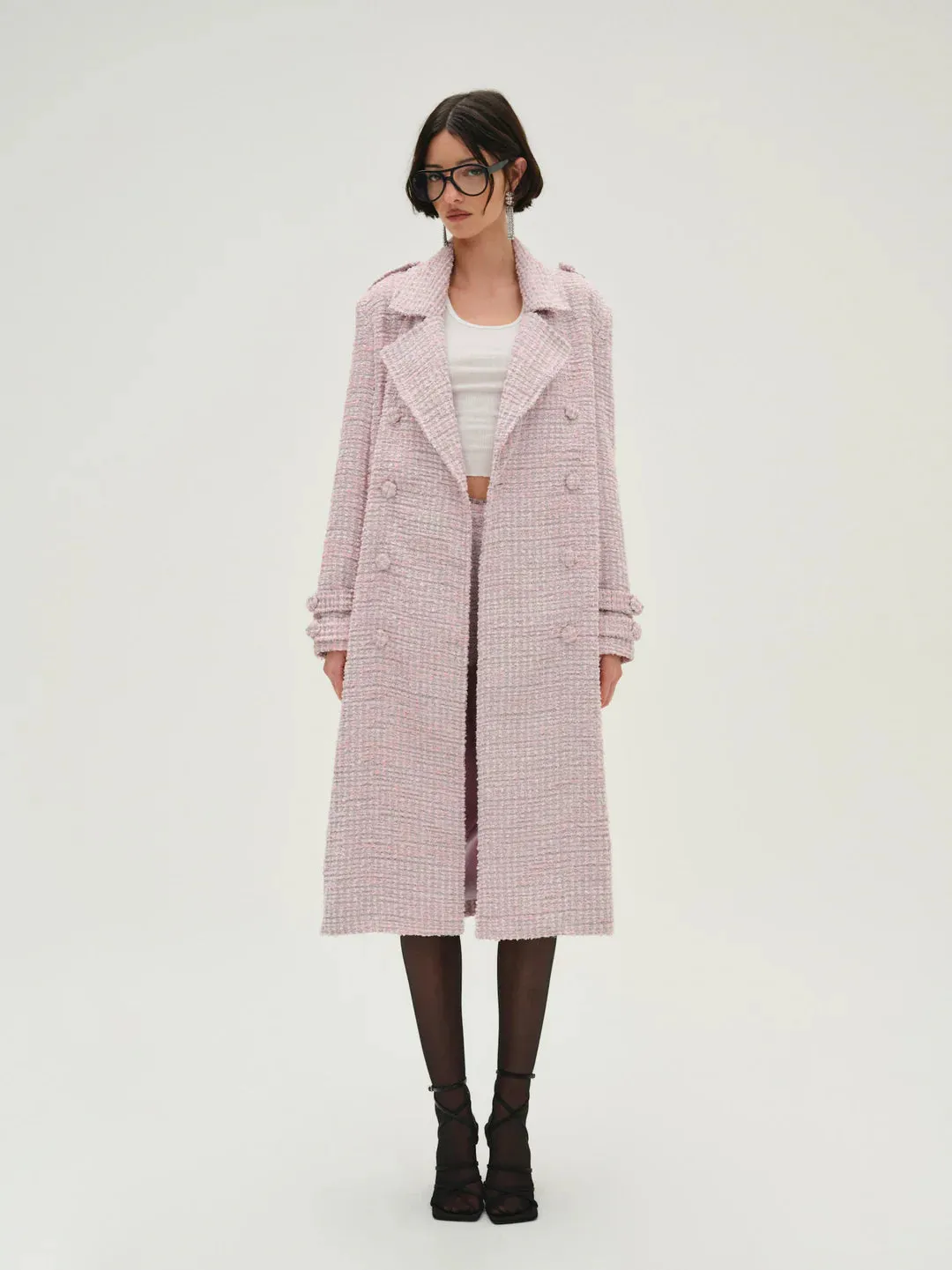 Strawberry Cream Tweed Coat