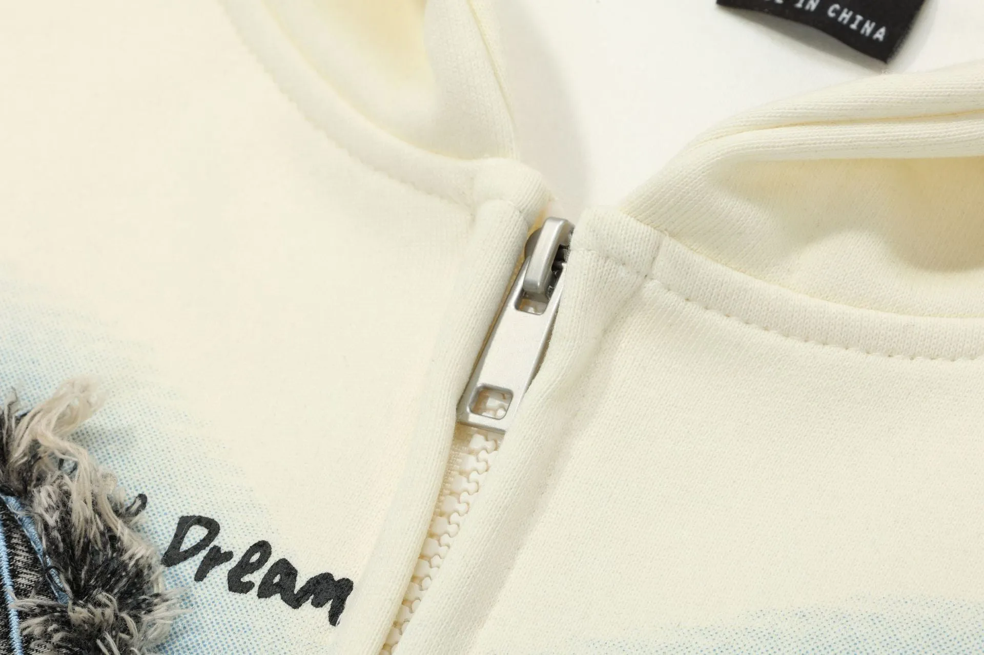 TODAMU® Spring Women's New Loose, Cute and Fun Embroidered Hooded Sweatshirt Jacket