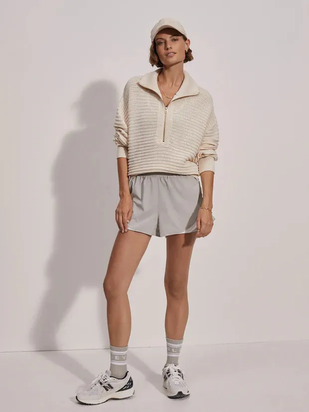 'Varley' Tara Pointelle Half-Zip Knit