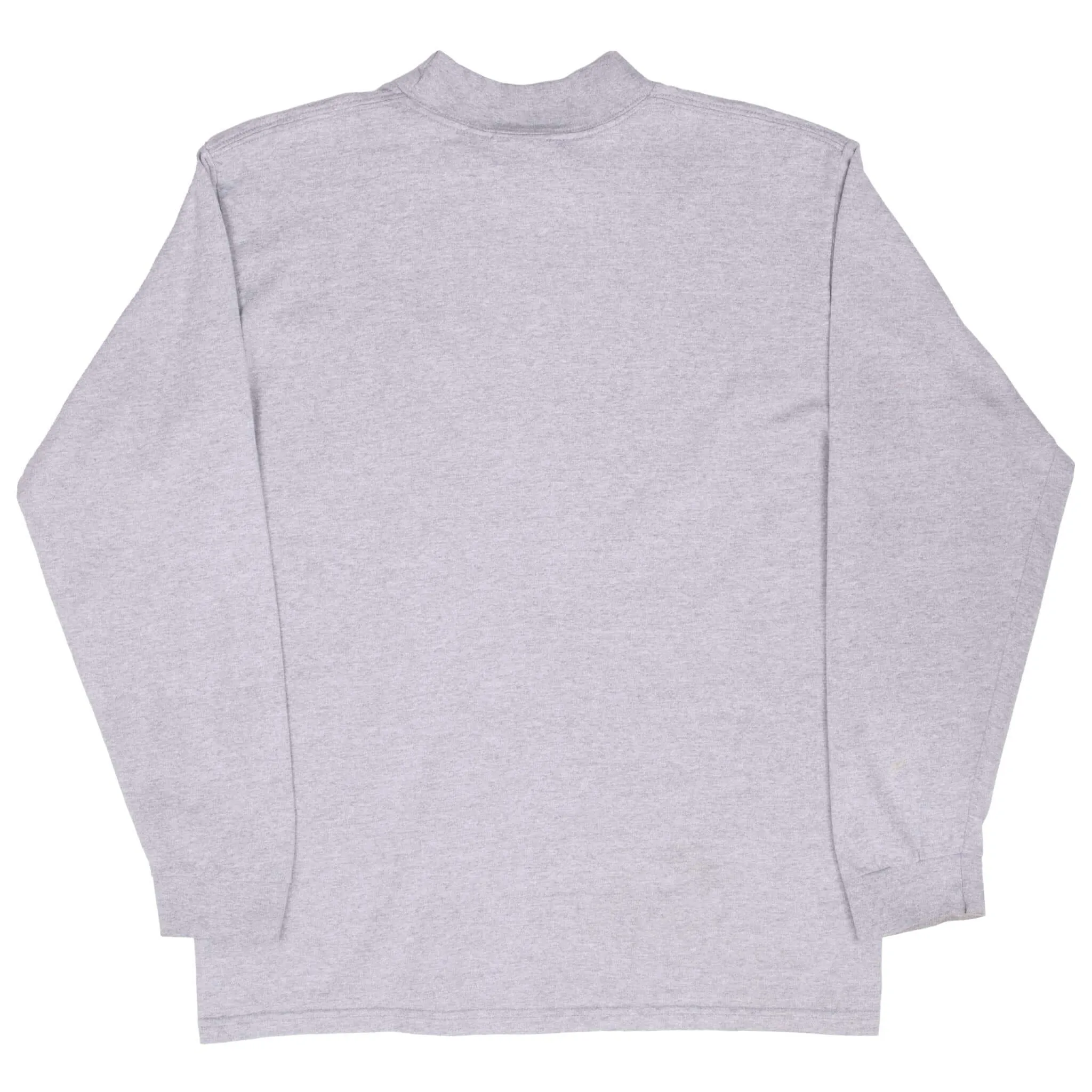 VINTAGE NIKE LONG SLEEVE TURTLE NECK GREY TEE SHIRT 2000S MEDIUM