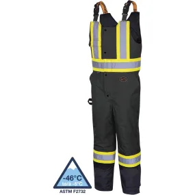 Waterproof Quilted Bib Pants, Polyester, 2X-Large, Black