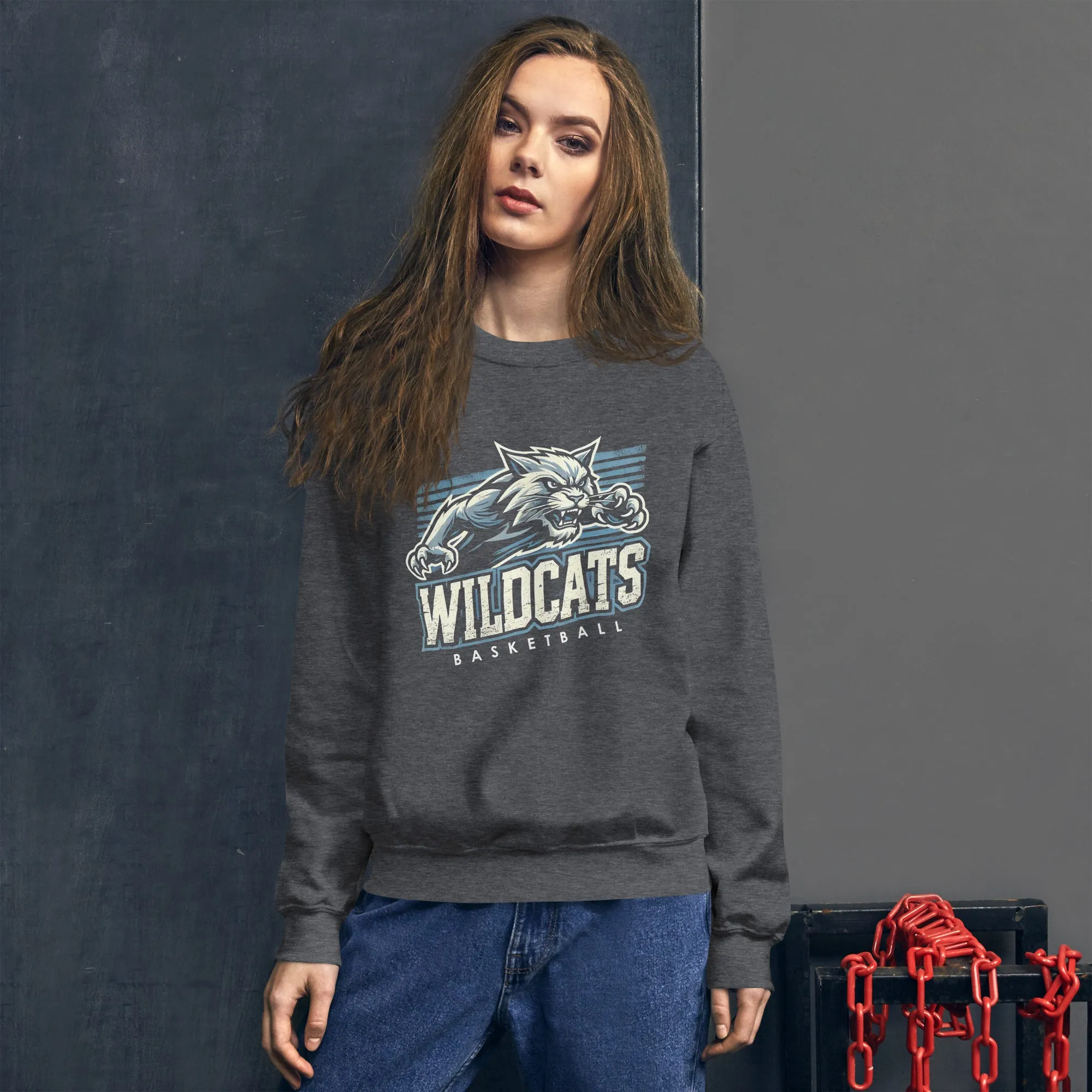 Wildcats Basketball Vintage College Sweatshirt